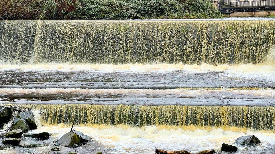 Фото: Плотинный водопад на реке Зибер, Sieber-Wehr Wasserfall