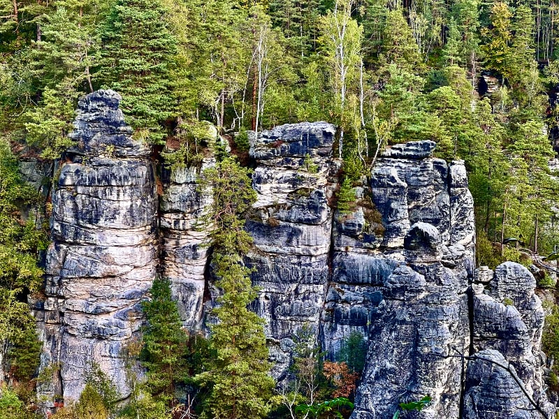 Фото: Песчаниковые скалы в Саксонской Швейцарии