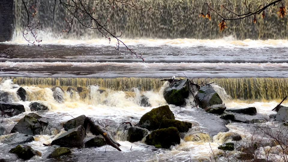 Фото: Плотина и падение воды на реке Зибер, Гарц